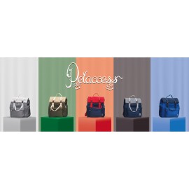 Pet Access 撞色鐵框蓋頭背包細碼