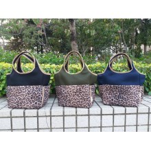 Pet Access 豹紋弧形網料手挽袋大碼