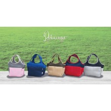 Pet Access新款撞色弧形網料手挽袋大碼