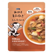 倍力純肉狗鮮食餐包 JUMBO系列西班牙番茄燉牛-亮毛護膚150g