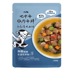 倍力純肉狗鮮食餐包 JUMBO系列地中海燉肉海鮮-護眼活腦 150g 倍力純肉狗鮮食餐包 JUMBO系列地中海燉肉海鮮-護眼活腦 150g