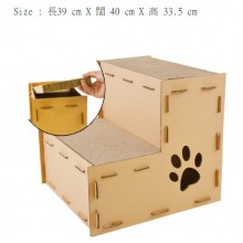 瓦通紙貓抓板系列-兩層樓梯