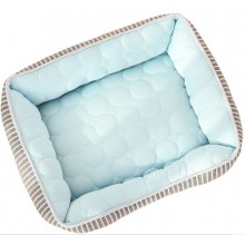 粉藍冰絲冷感寵物床
