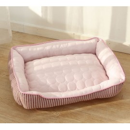 粉紅冰絲冷感寵物床