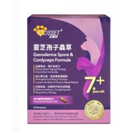 Cosset 靈芝孢子蟲草老年貓專用配方30 粒 Cosset 靈芝孢子蟲草老年貓專用配方30 粒